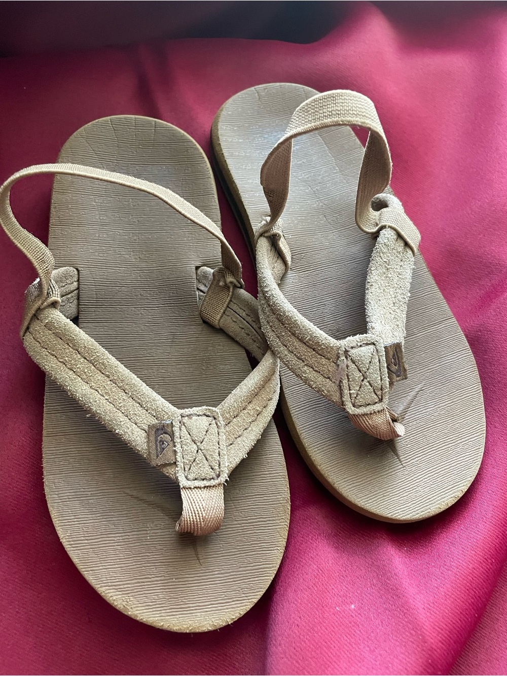 Quiksilver Kids Tan Back-Strap Flip Flop Sandals